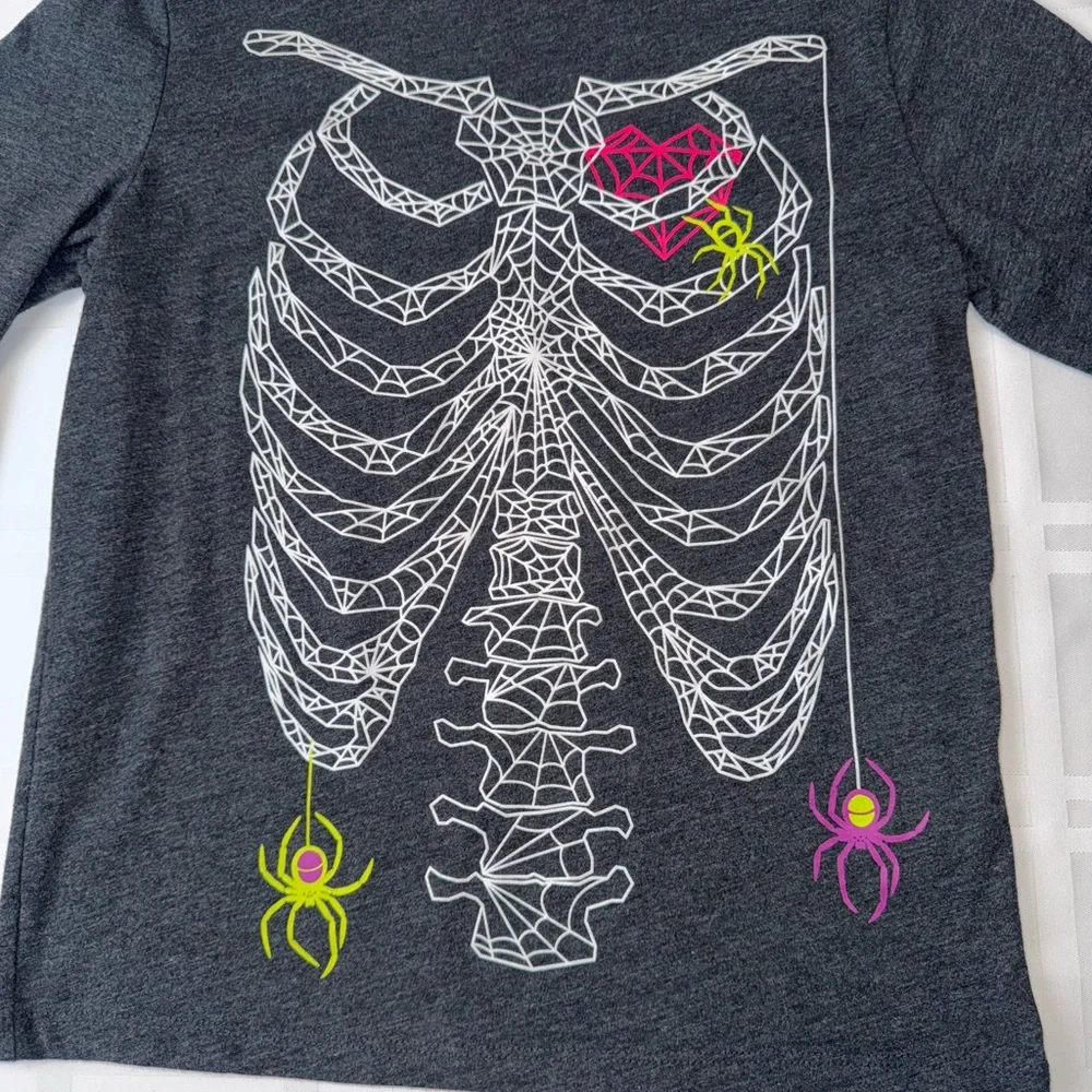 Cat & Jack Skeleton Graphic Long Sleeve Shirt - Picture 3 of 6